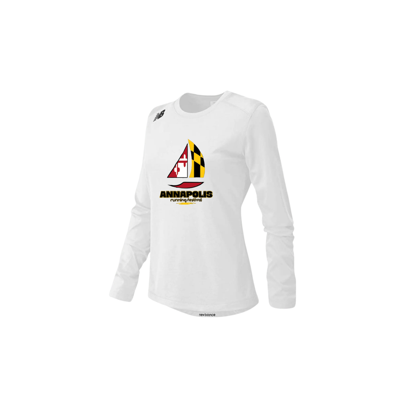 Annapolis Running Festival White Long Sleeve Tech Tee