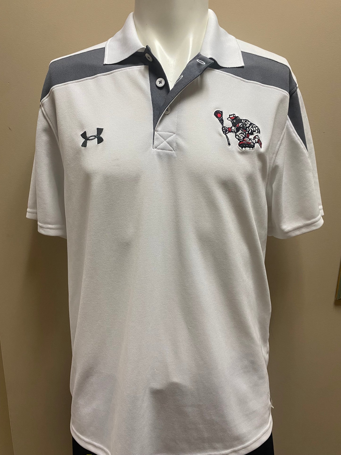 RoughRider White UA Performance Polo