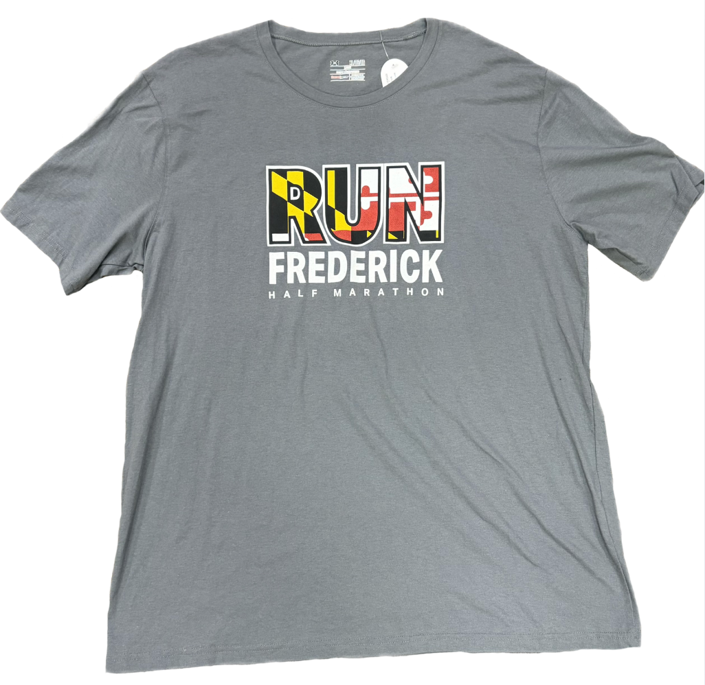 Men's Run Frederick Flag Short Sleeve Gray