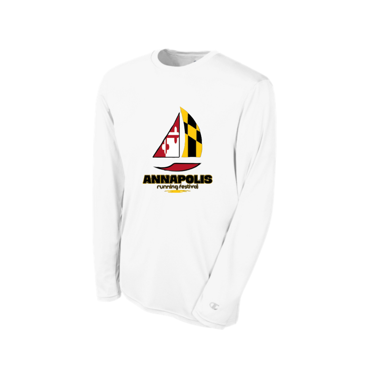 Annapolis Running Festival White Long Sleeve Tech Tee