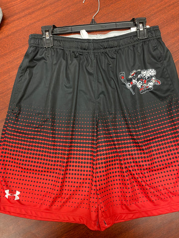 RoughRider Red and Black UA Team Shorts