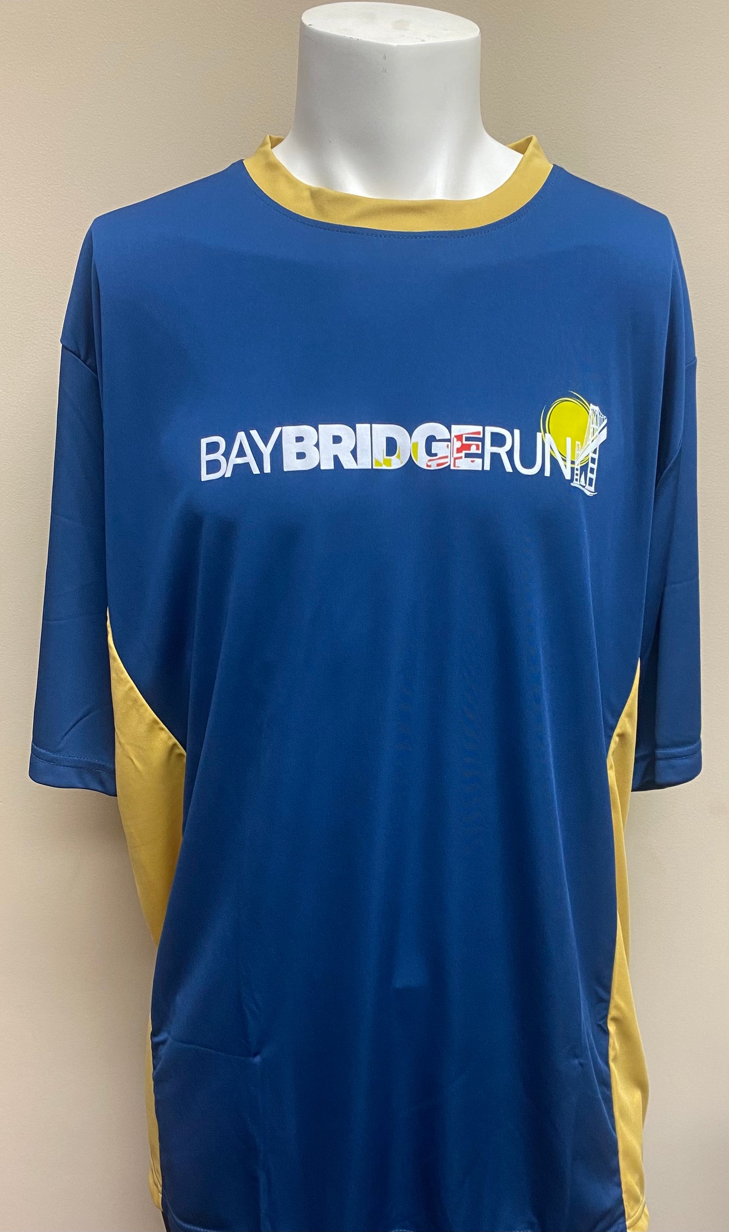 Men's Performance Tee-Navy/Gold