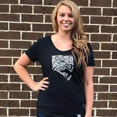Street Names Tee - Women's 26.2 Black