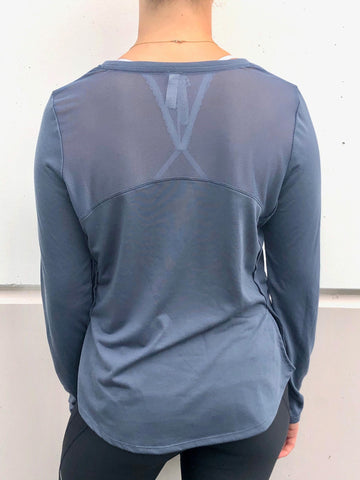 Mallet & Claw - Women's Gray Blue Long Sleeve