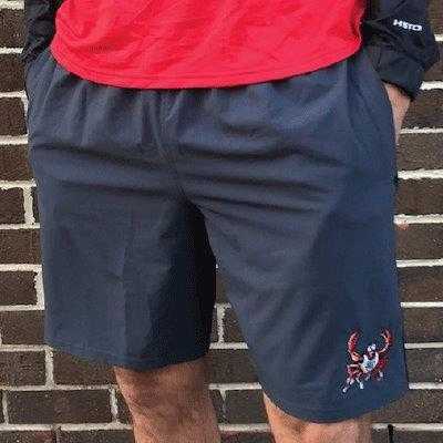 Blue the Crab Men's 26.2 Gray and Black Shorts