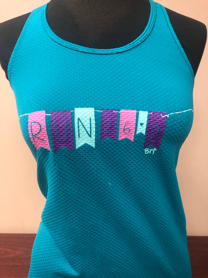 Women’s RUNFLAG BANNER TANK - Teal