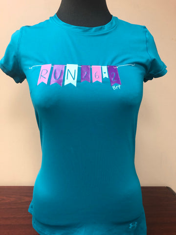 Women's RUNFLAG BANNER TEE - Teal