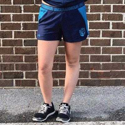 Women's Navy Shield Shorts