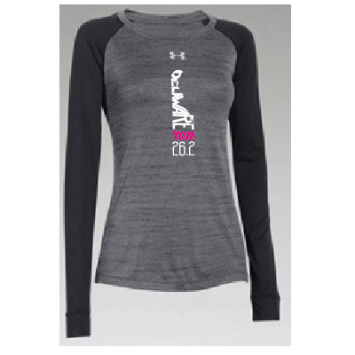 RunDelaware 26.2 UA Womens Longsleeve-Black/Gray