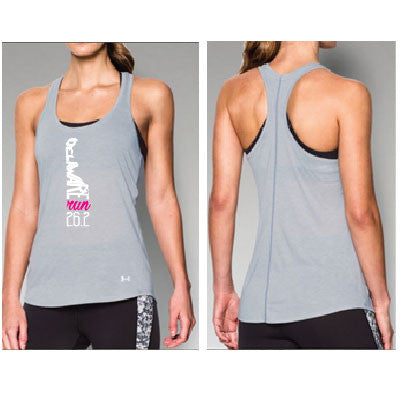 Run Delaware 26.2 Women's UA Striped Tank-Gray