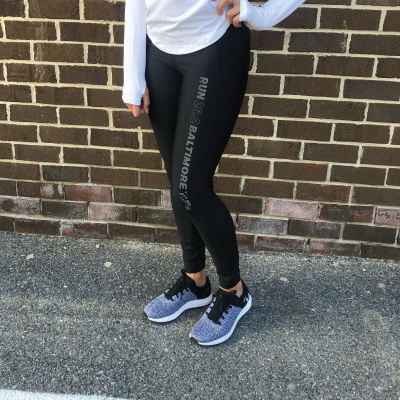Women's 26.2 Black Reflective Legging with Pocket